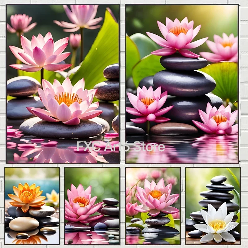 Yoga And Fitness Studio - 1PC frameloze Spa Zen Kersenbloesem Lelie