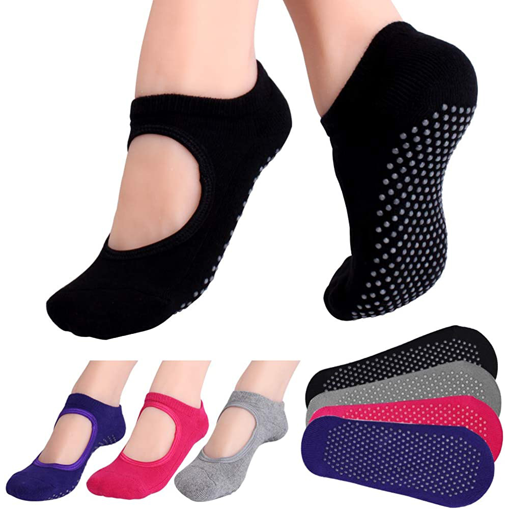 Fitness Yoga Pilates - Backless antislip Fitness Pilates Sokken Katoen