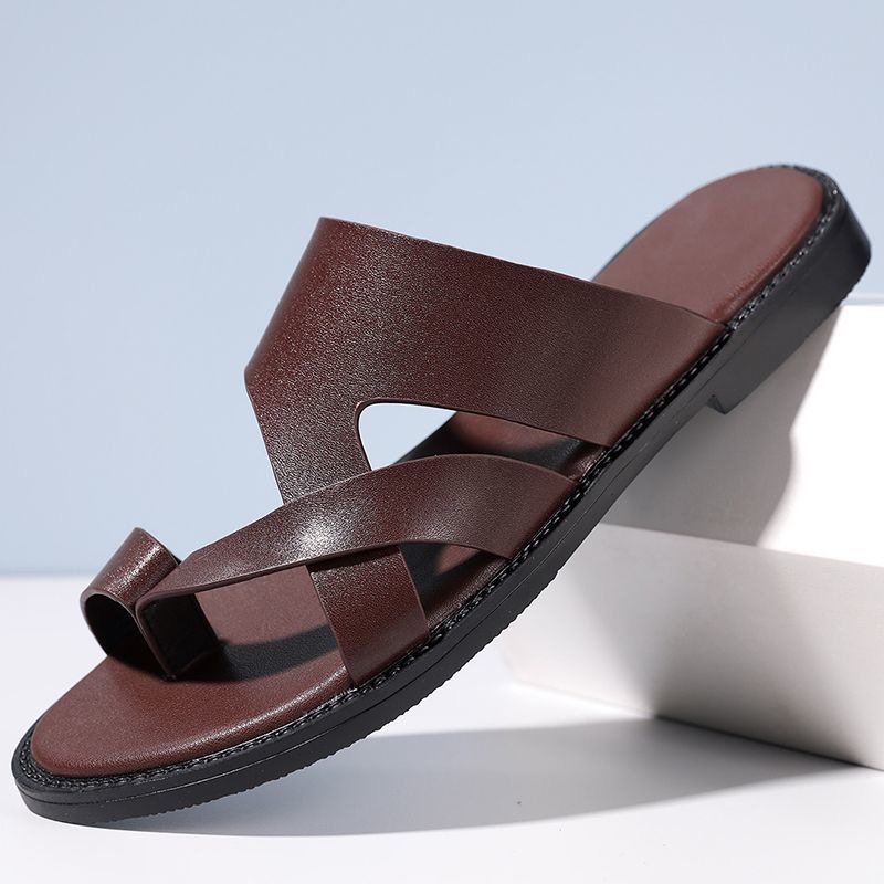 Resistance Bands - Trendy Heren Sandalen met Kruisbandjes, Glad,