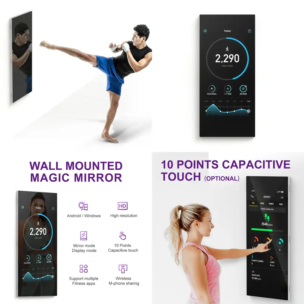 Yoga For Fitness App - Wandgemonteerde interactieve spiegel voor fitnessapps, magische
