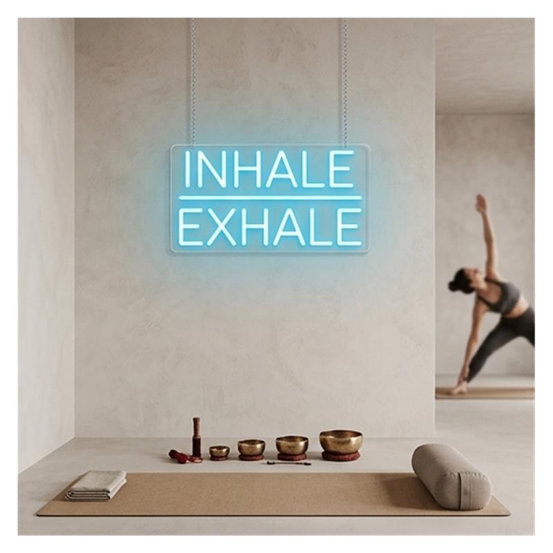 Inademen Uitademen Neon Sign L - Yoga Fitness Power Yoga recensie en prijs