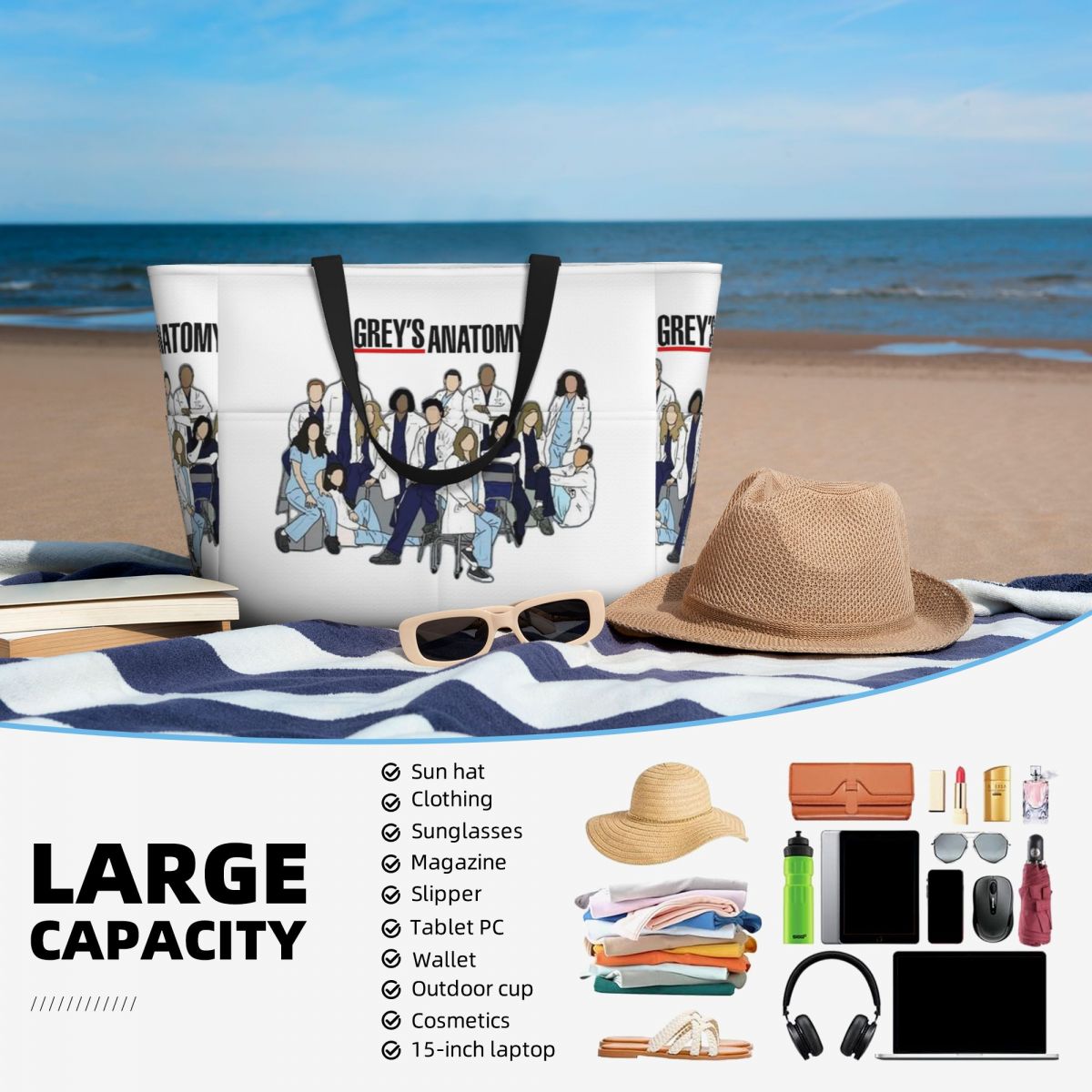 Grey's Anatomy Seasons Beach T - Yoga Anatomy Of Fitness recensie en prijs